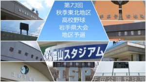 【秋の高校野球】秋季岩手県大会地区予選、9月7日の試合結果