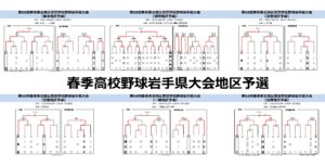 【春季大会】高校野球岩手県大会地区予選　全試合結果と本塁打記録者一覧